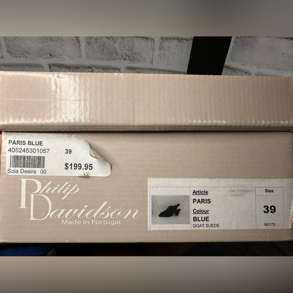 Philip Davidson ‘Paris’ Blue Suede Sandals Women’s Size EU 39/US 8-8.5 - Picture 8 of 8